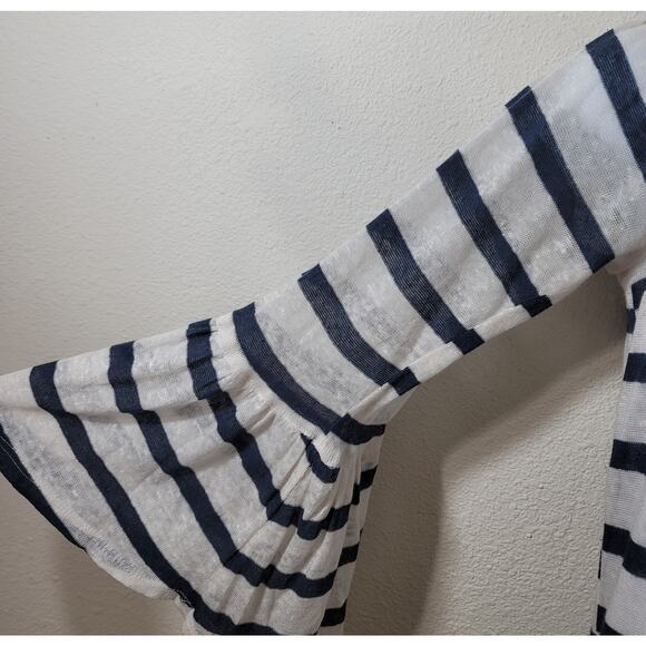 VaVa Joy Han Blue White Stripe Lined Shift Dress Small New With Tags Lightweight - Picture 7 of 7